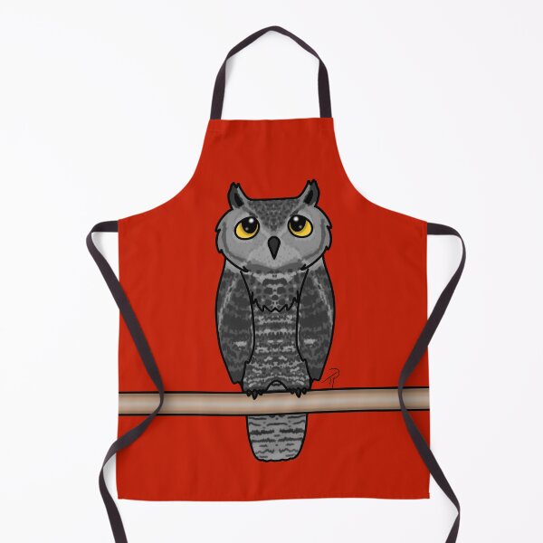 Item preview, Cute Grey Black Owl Perched Yellow Eyes designed and sold by lilpoltergeist.