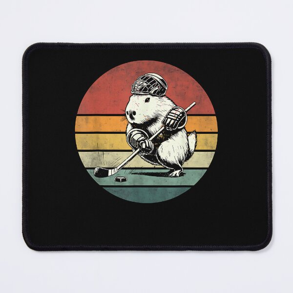 Item preview, Retro Capybara Playing Hockey Vintage Capybara Hockey Player designed and sold by Boutkimaewab.