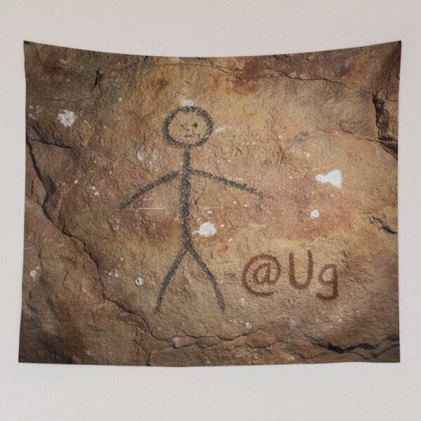 Item preview, @Ug Prehistoric Cave Drawings 'Ug' designed and sold by NickWhittleArt.