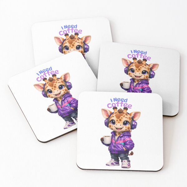 Item preview, I Need Coffee Sticker – Cute Kangaroo Coffee Lover Kawaii Animal designed and sold by StickerMoodLab.