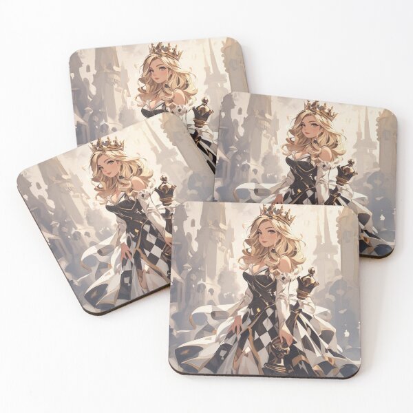 Item preview, Golden Chess Queen in Fantasy Castle - Aesthetic Grandmaster Art designed and sold by RoshkaShop.