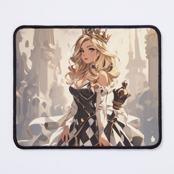 Item preview, Golden Chess Queen in Fantasy Castle - Aesthetic Grandmaster Art designed and sold by RoshkaShop.