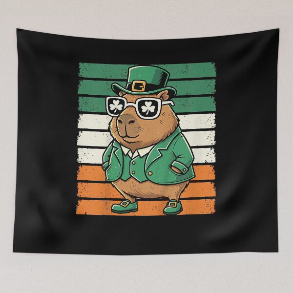 Item preview, Retro Capybara St Patty's Shamrock Funny St Patrick's Day designed and sold by Boutkimaewab.