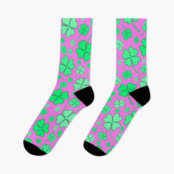 Item preview, Cute Cartoon Shamrock Spring Pattern on Pink designed and sold by BeJolley.