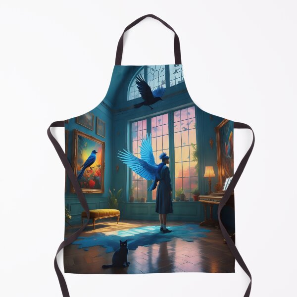 Item preview, Mystical study with blue wings and shadows designed and sold by KunstGeist.