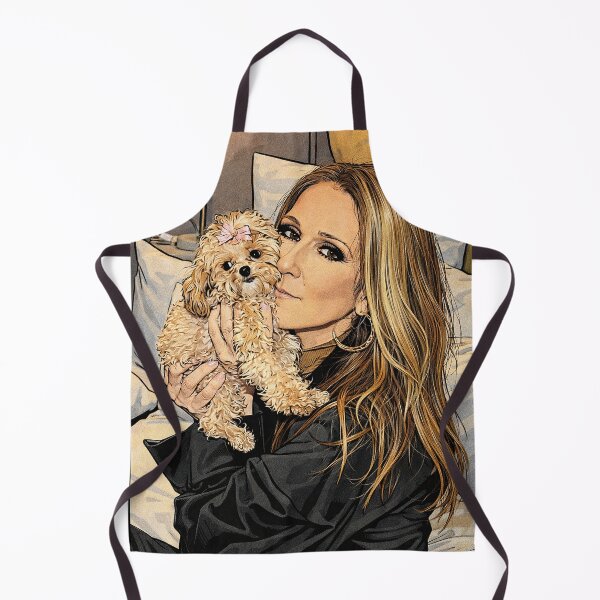 Item preview, Celine Dion and her dog Madison (fan art) designed and sold by PopCultureAndStuff.