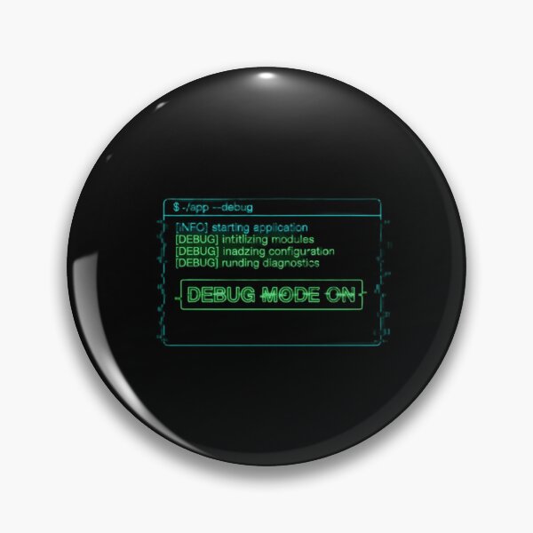 Item preview, Debug Mode On – Programmer Terminal Neon Design designed and sold by trend-forge.