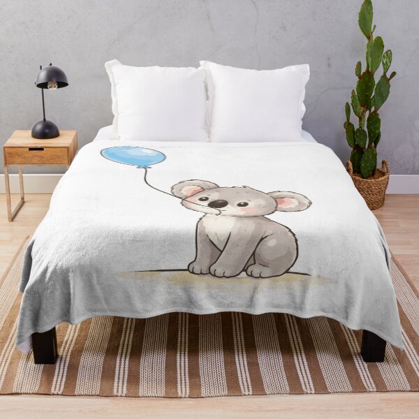 Item preview, Cute Baby Koala Holding Blue Balloon designed and sold by KaatsStyle.