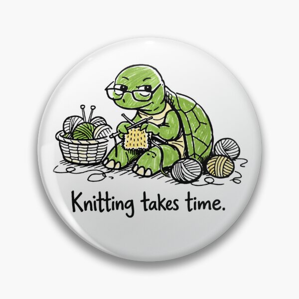Item preview, Funny Knitter Turtle designed and sold by Meandmyshop.
