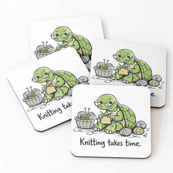 Item preview, Funny Knitter Turtle designed and sold by Meandmyshop.
