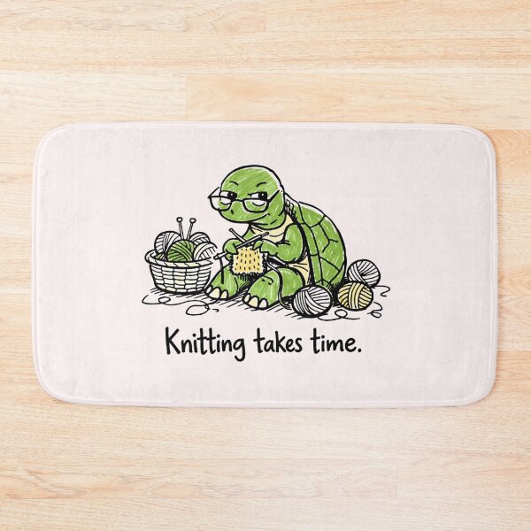 Item preview, Funny Knitter Turtle designed and sold by Meandmyshop.