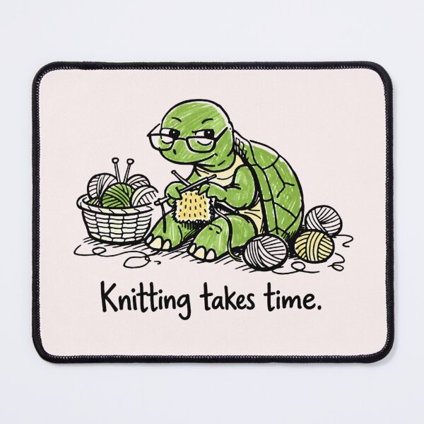 Item preview, Funny Knitter Turtle designed and sold by Meandmyshop.