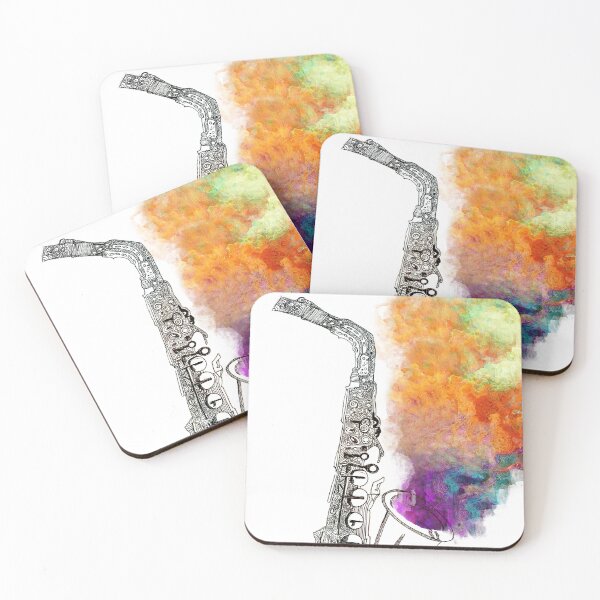 Item preview, Abstract Saxophone Art – Colorful Jazz Music Illustration designed and sold by agann.
