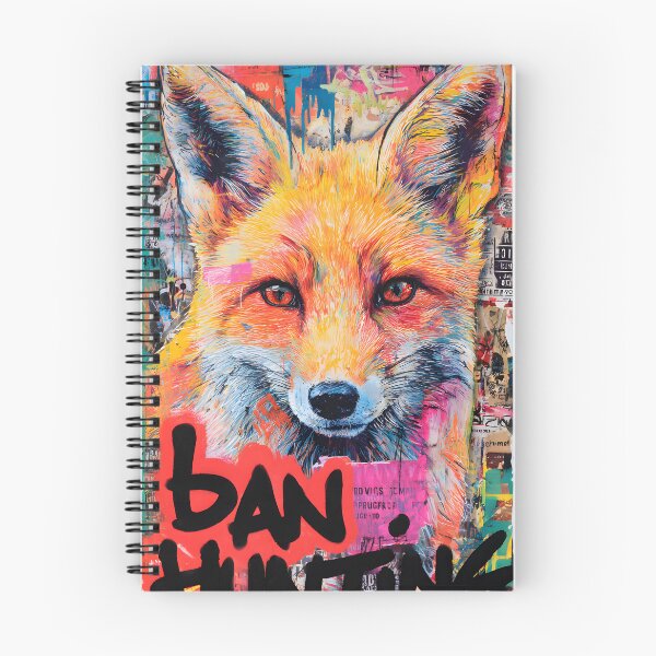 Item preview, Animal Rights Art- Defend Animal Rights with a Vibrant Fox in Bold Street Art Style and Ban Hunting  designed and sold by OlfactoART Studio.