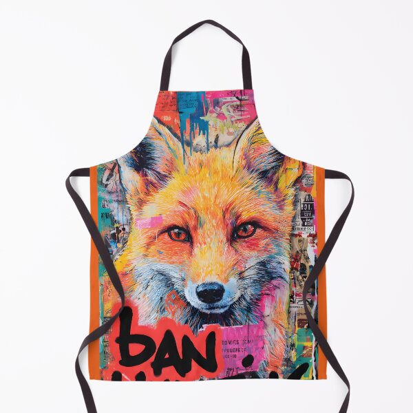Item preview, Animal Rights Art- Defend Animal Rights with a Vibrant Fox in Bold Street Art Style and Ban Hunting designed and sold by OlfactoART Studio.