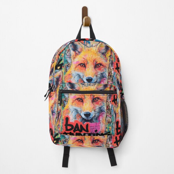 Item preview, Animal Rights Art- Defend Animal Rights with a Vibrant Fox in Bold Street Art Style and Ban Hunting  designed and sold by OlfactoART Studio.