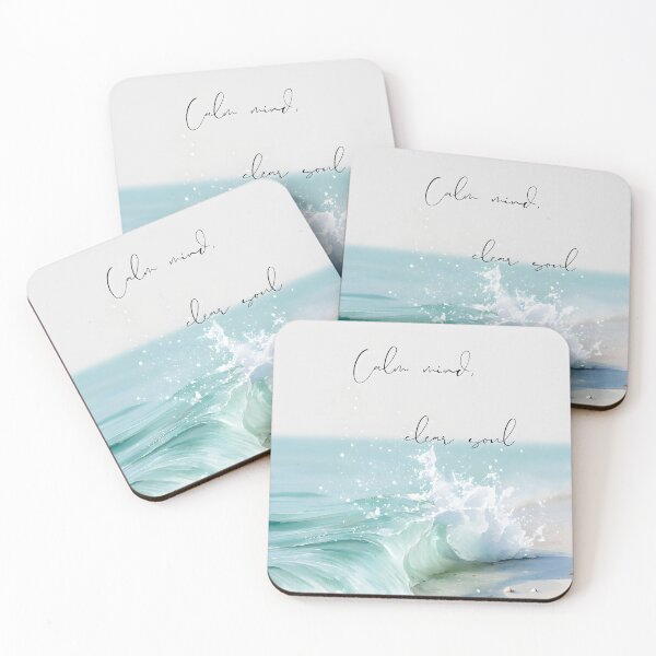 Item preview, Calm Mind Clear Soul – Serene Ocean Wave Art designed and sold by GASCE Studio.