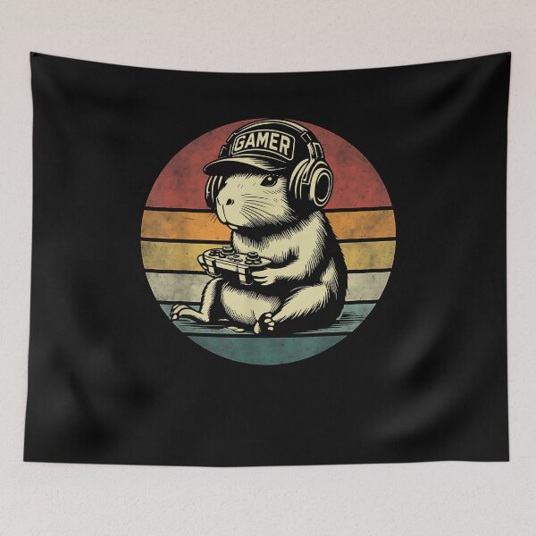 Item preview, Funny Capybara Gaming Retro Rodent Capybara Video Games designed and sold by Boutkimaewab.