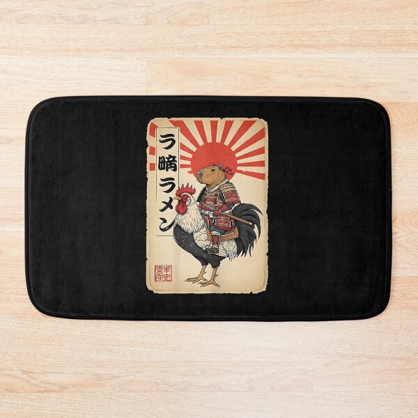 Item preview, Vintage Japanese Samurai Capybara Rooster Chicken Anime designed and sold by Boutkimaewab.