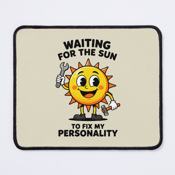Item preview, Funny Retro Sun Fix My Personality Quote designed and sold by GrafTeesLab.