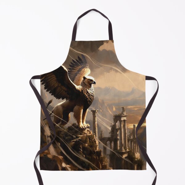 Item preview, Golden Mythic Griffin on the Cliff designed and sold by semenol.