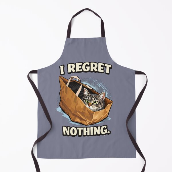 Item preview, Funny Cat In Paper Bag – I Regret Nothing Meme Cat for Cat Lovers designed and sold by Irysek.
