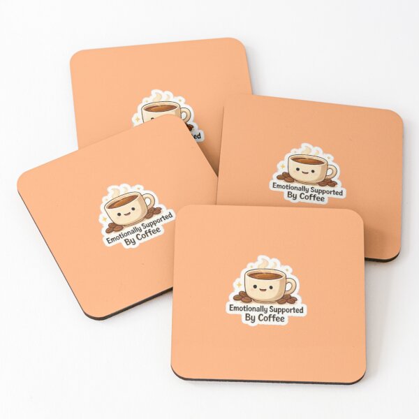 Item preview, Emotionally Supported By Coffee Cute designed and sold by trippinimages.