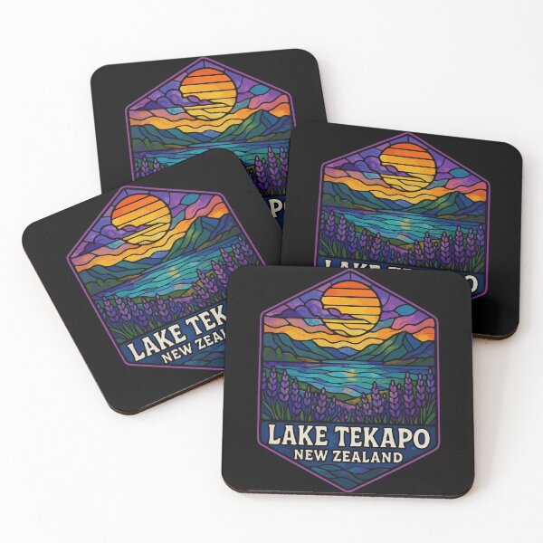 Item preview, Lake Tekapo Stained Glass Art Travel designed and sold by TomFrontierArt.