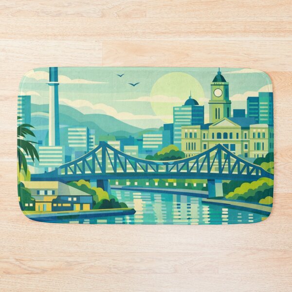 Item preview, Brisbane - Illustration Postcard designed and sold by MatthewHeights.