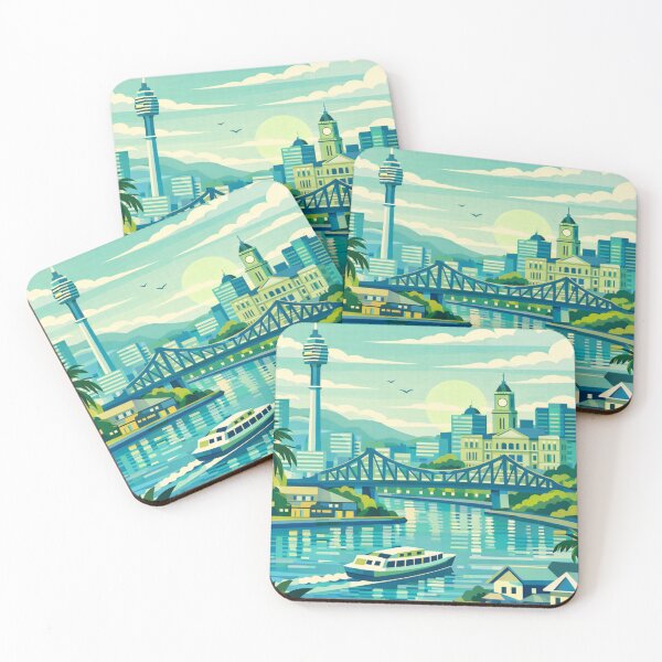 Item preview, Brisbane - Illustration Postcard designed and sold by MatthewHeights.