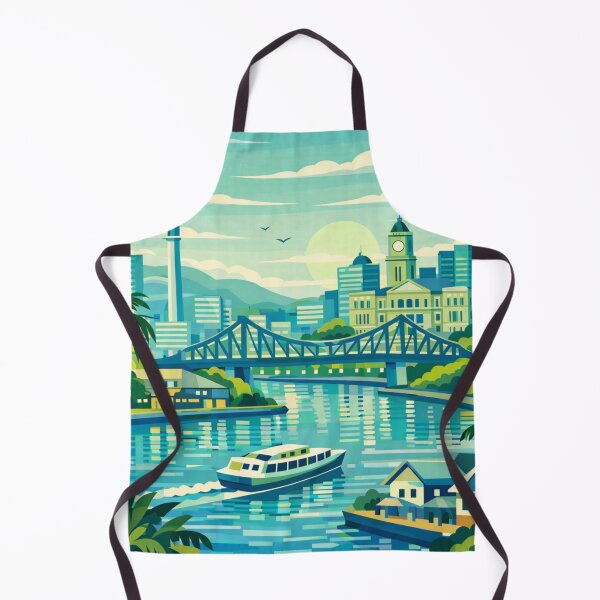 Item preview, Brisbane - Illustration Postcard designed and sold by MatthewHeights.