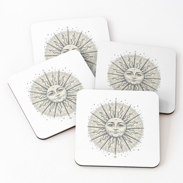 Item preview, Mystical Vintage Sun with Human Face – Antique Engraving Illustration designed and sold by HOODYBUDSTYLES.