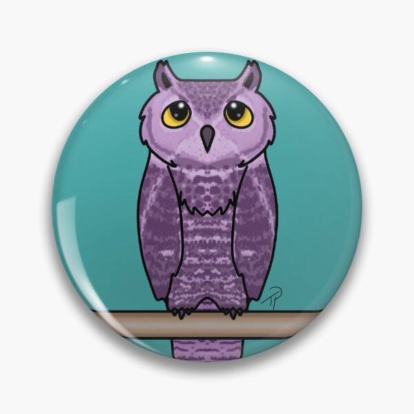 Item preview, Cute Purple Owl Perched Yellow Eyes designed and sold by lilpoltergeist.