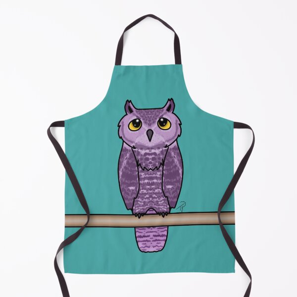 Item preview, Cute Purple Owl Perched Yellow Eyes designed and sold by lilpoltergeist.