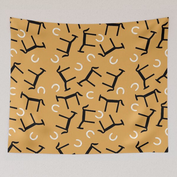 Item preview, Cute horse yellow seamless pattern designed and sold by SeamlessDsign.