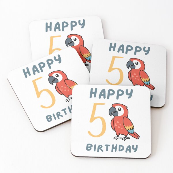 Item preview, Cute Macaw Parrot 5th Birthday designed and sold by Elly for Design (Power of Creation).