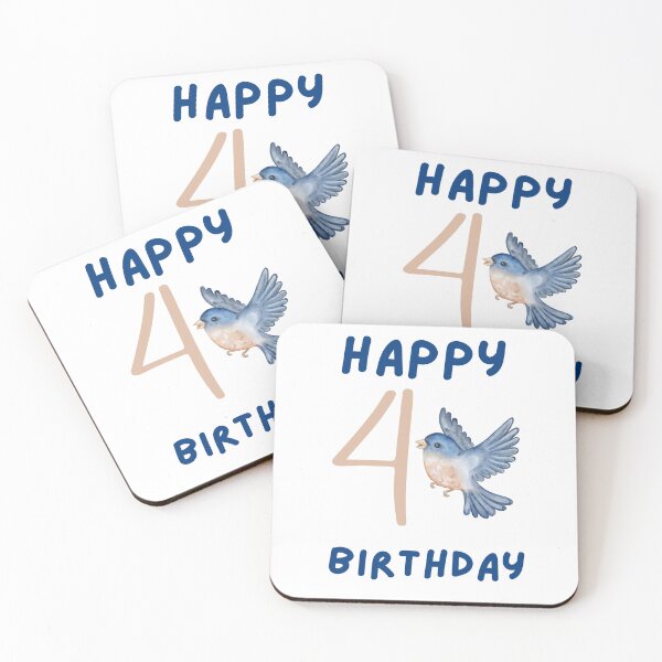 Item preview, Sweet Watercolor Blue Bird 4th Birthday designed and sold by Elly for Design (Power of Creation).