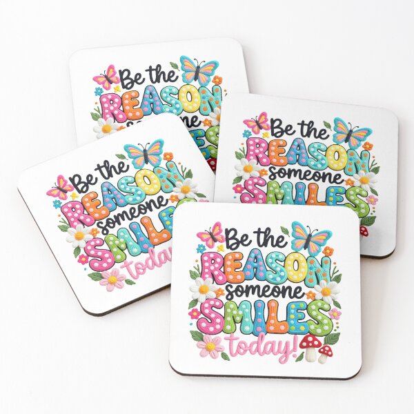 Item preview, Be The Reason Someone Smiles Today - Cute 3D Crochet Aesthetic Positive Quote designed and sold by LusoPrints.