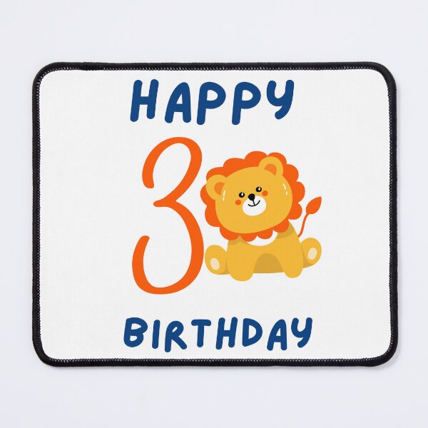 Item preview, Cute Lion Happy 3rd Birthday Design designed and sold by Elly for Design (Power of Creation).