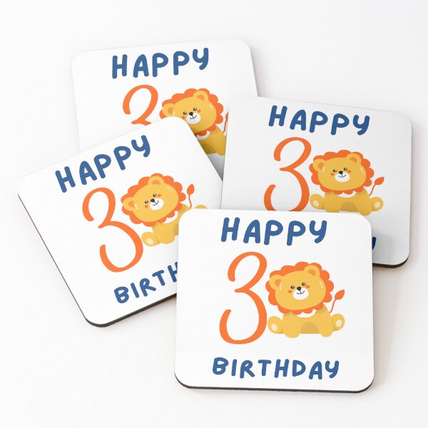 Item preview, Cute Lion Happy 3rd Birthday Design designed and sold by Elly for Design (Power of Creation).