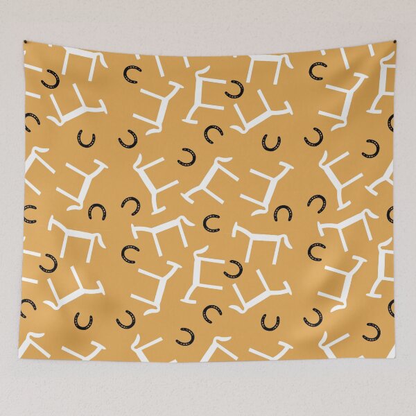Item preview, Cute horse yellow seamless pattern designed and sold by SeamlessDsign.