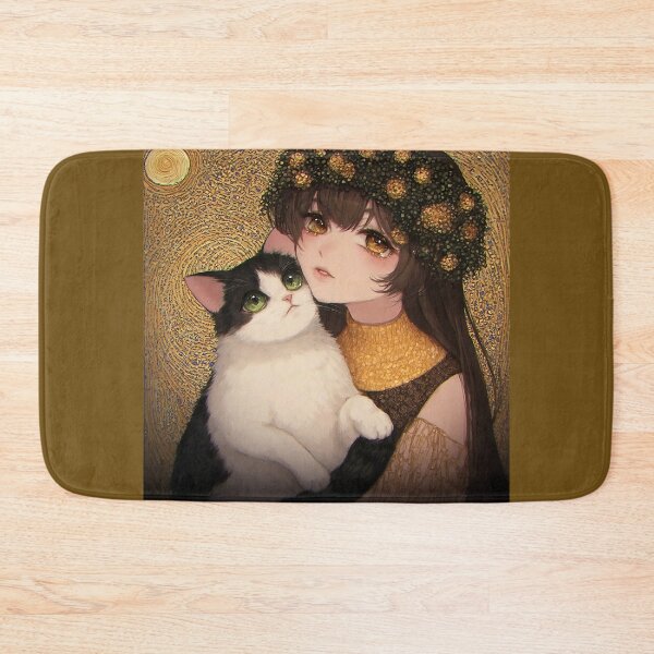 Item preview, Beautiful girl with a cat. designed and sold by Natalia-Vlad.
