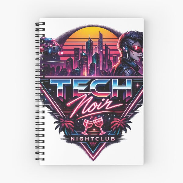 Item preview, Tech Noir – Retro 80s Cyberpunk Nightclub Synthwave Neon Design designed and sold by 486DesignCo.