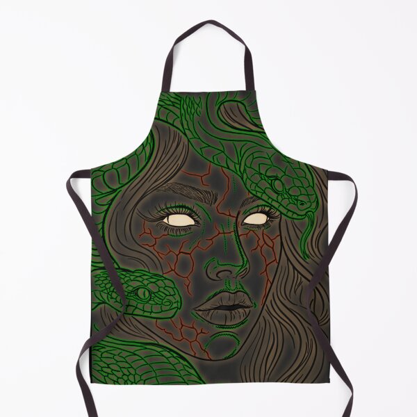 Item preview, Medusa Snake Goddess – Dark Mythology Tattoo Style Illustration designed and sold by sososweett.