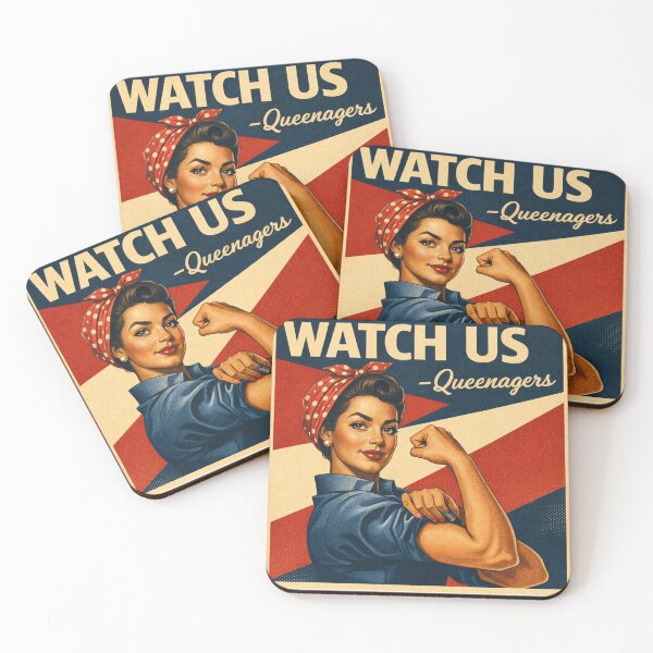 Item preview, Watch Us - Queenager - mug, Sticker & Shirt designed and sold by Quietest Riot.