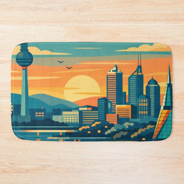 Item preview, Perth - Illustration Postcard designed and sold by MatthewHeights.
