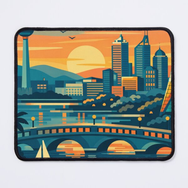 Item preview, Perth - Illustration Postcard designed and sold by MatthewHeights.