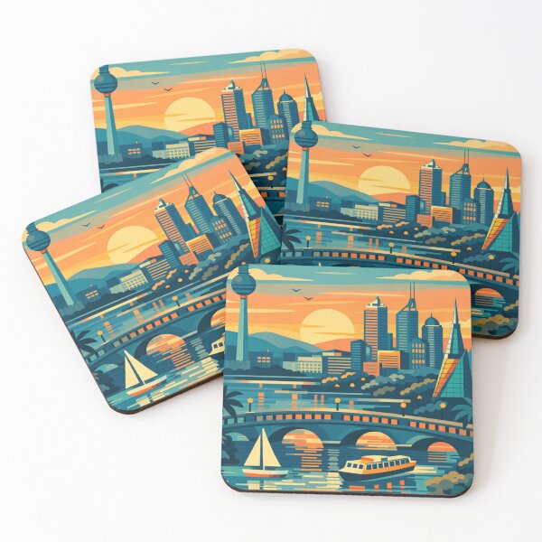 Item preview, Perth - Illustration Postcard designed and sold by MatthewHeights.