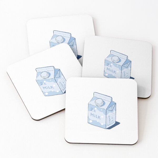 Item preview, Kawaii Blue Milk Carton Illustration - Cute Aesthetic Drink Art designed and sold by morimist.