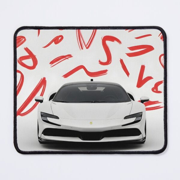 Item preview, Poster Ferrari SF90 Stradale Superauto Minimalista Pinceladas Rojas designed and sold by Motorline44.
